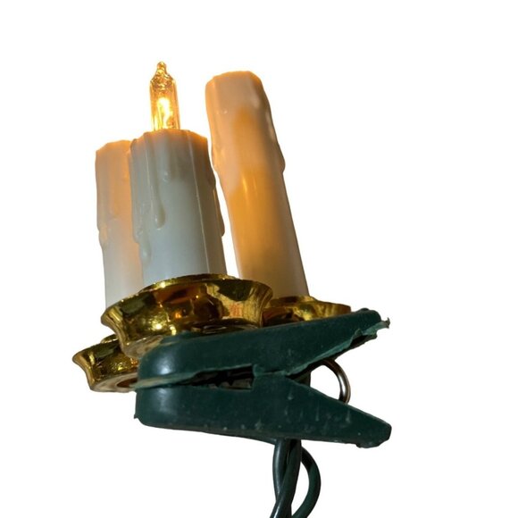 Christmas Candle String Light Set of 15 indoor Clip-on Lights - Picture 5 of 11